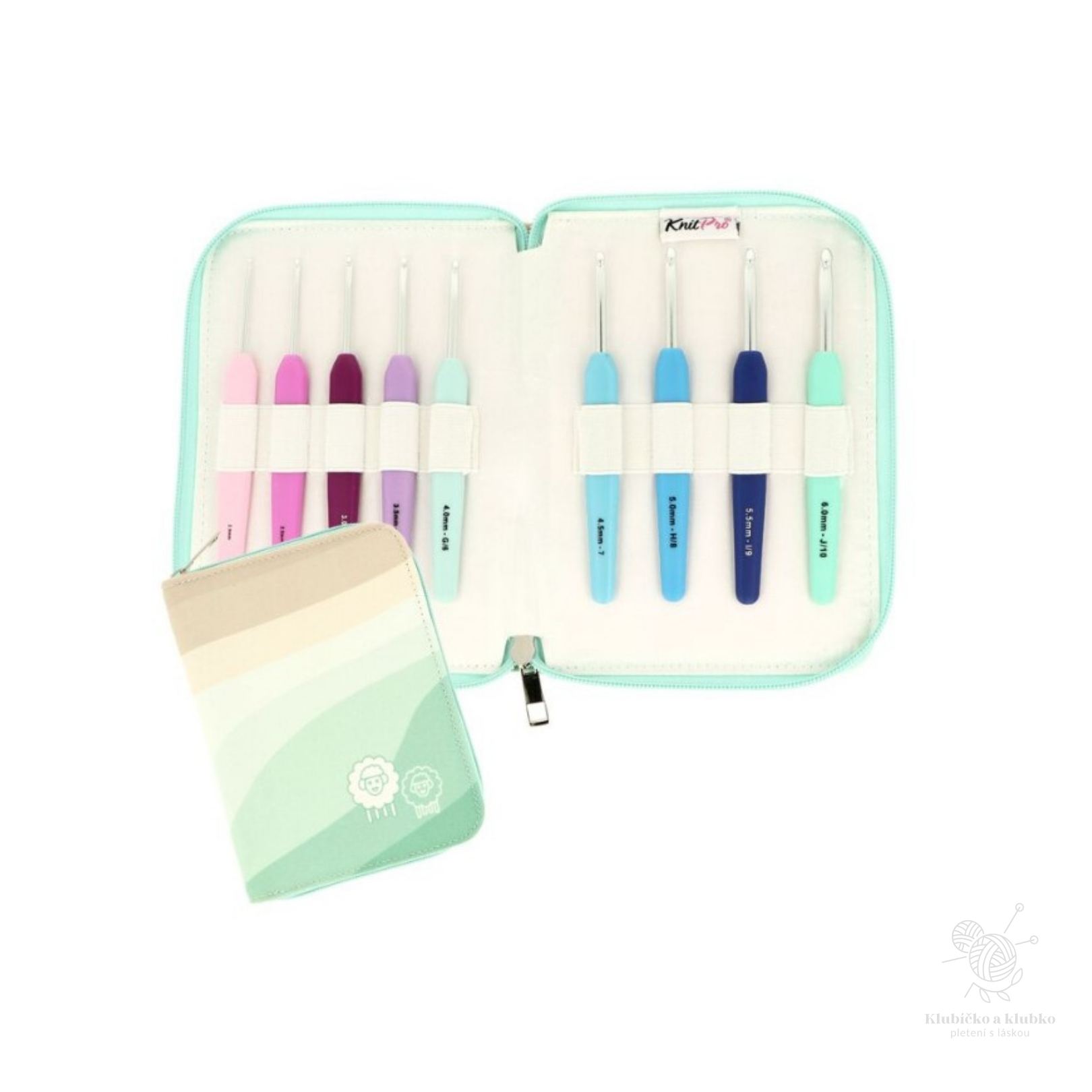 Set s háčky KnitPro Waves v penálu Tyrkys