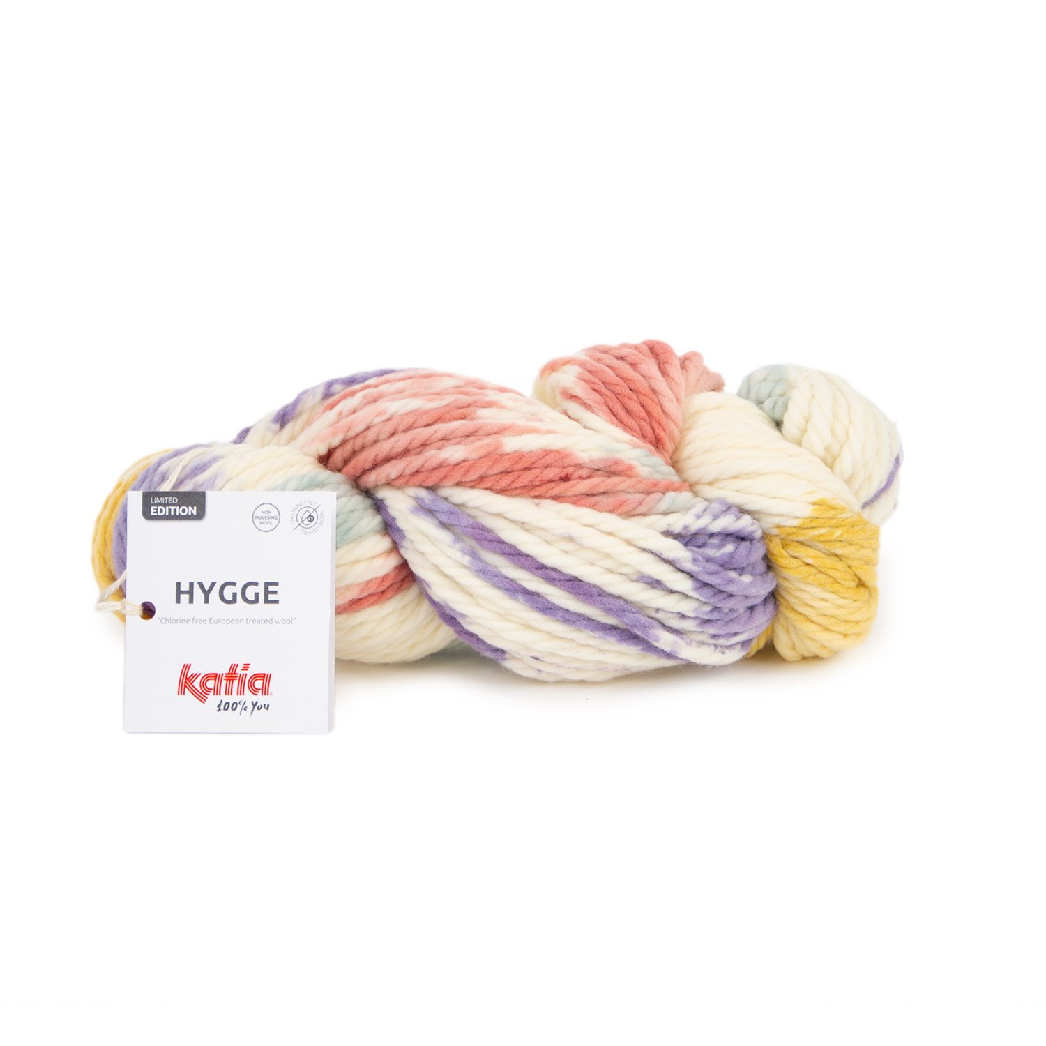 Příze Hygge - Pastel yellow-Rose-Pastel blue-Lilac