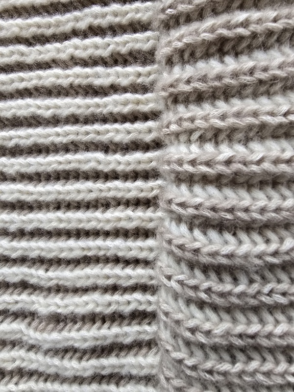 Dvoubarevný pletený nákrčník z příze Cotton-Merino - Obrázek 3