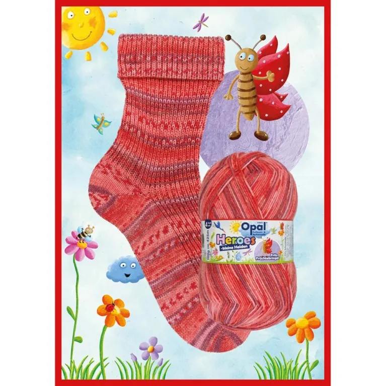 Příze Opal Heroes - barva červená