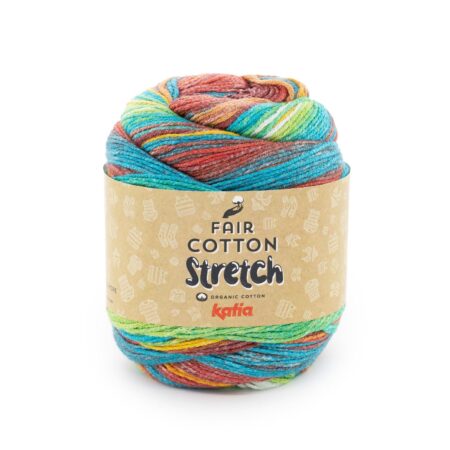 Příze FAIR COTTON STRETCH - barva Green-Red-Blue-Yellow
